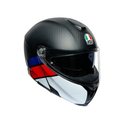 AGV Sportmodular Layer Carbon Red Blue Helmet